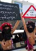 Topless protest