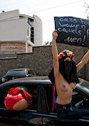 Topless protest