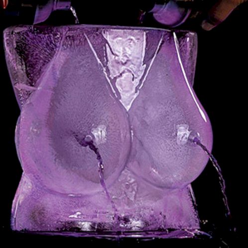 Boob ice luge