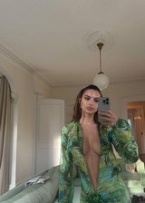 Emily Ratajkowski boobs in a sexy dress