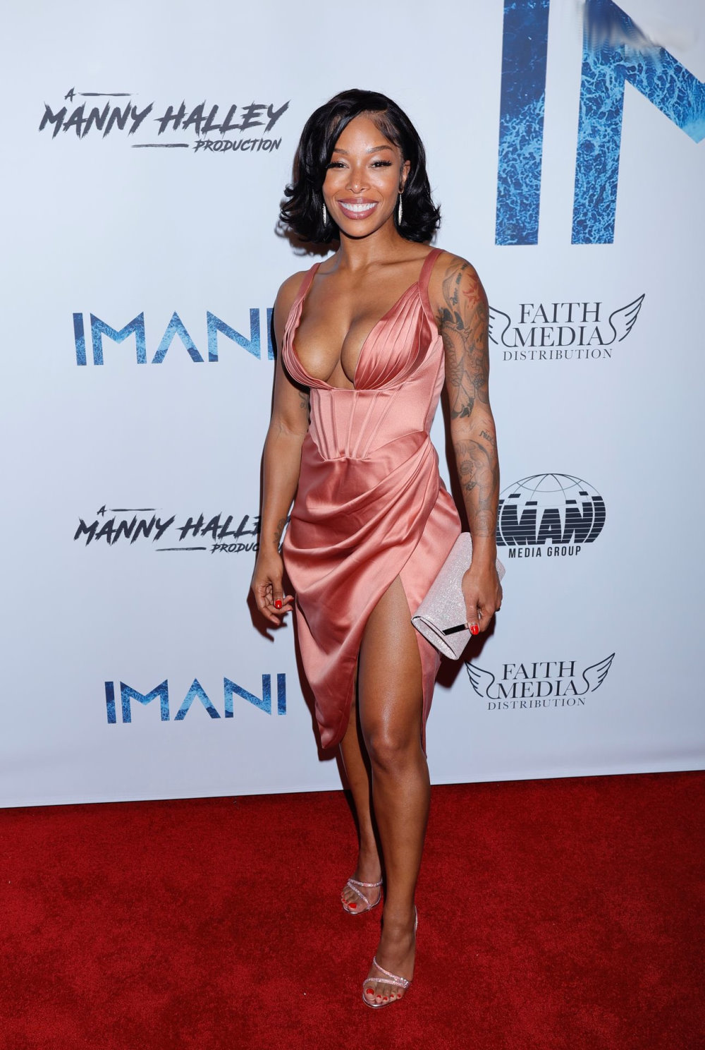 Brittany S. Hall Shows Off Her Sexy Boobs at the “IMANI” Premiere