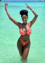 Princia G is the bustiest ebony chick with massive boobs