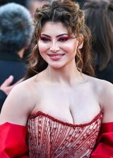 Urvashi Rautela can barely contain her huge boobs in her sexy dress