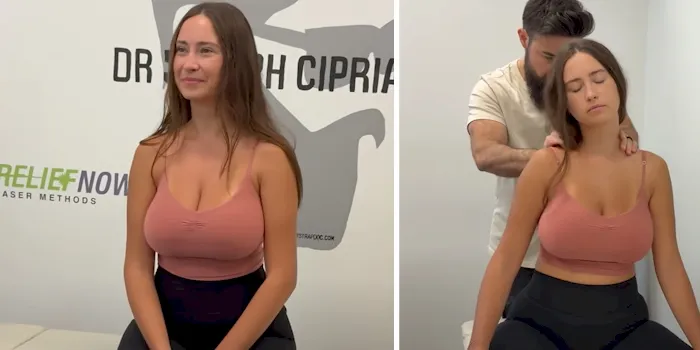 Cece Rose big boobs jiggling at the chiropractor