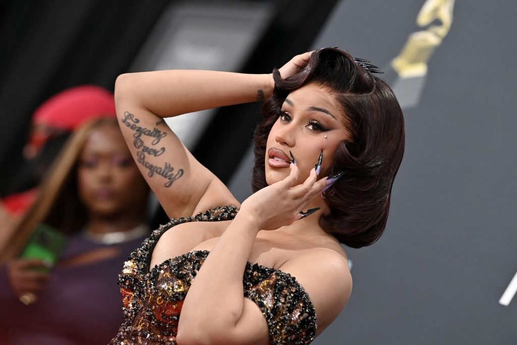 Cardi B close up on the red carpet