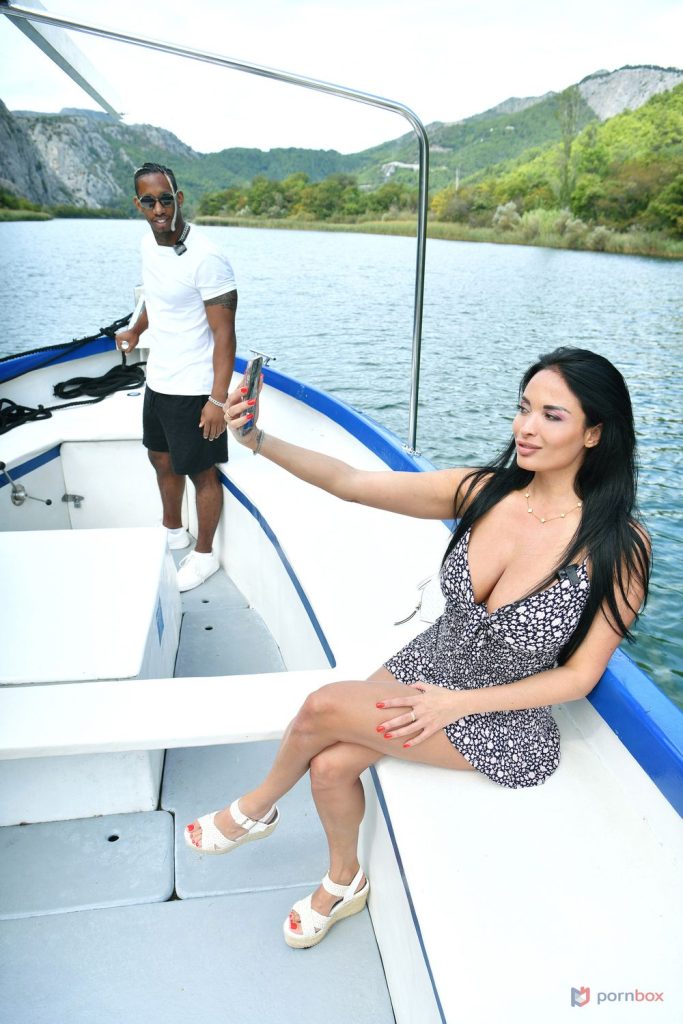 Anissa Kate looks hot while on a boat ride