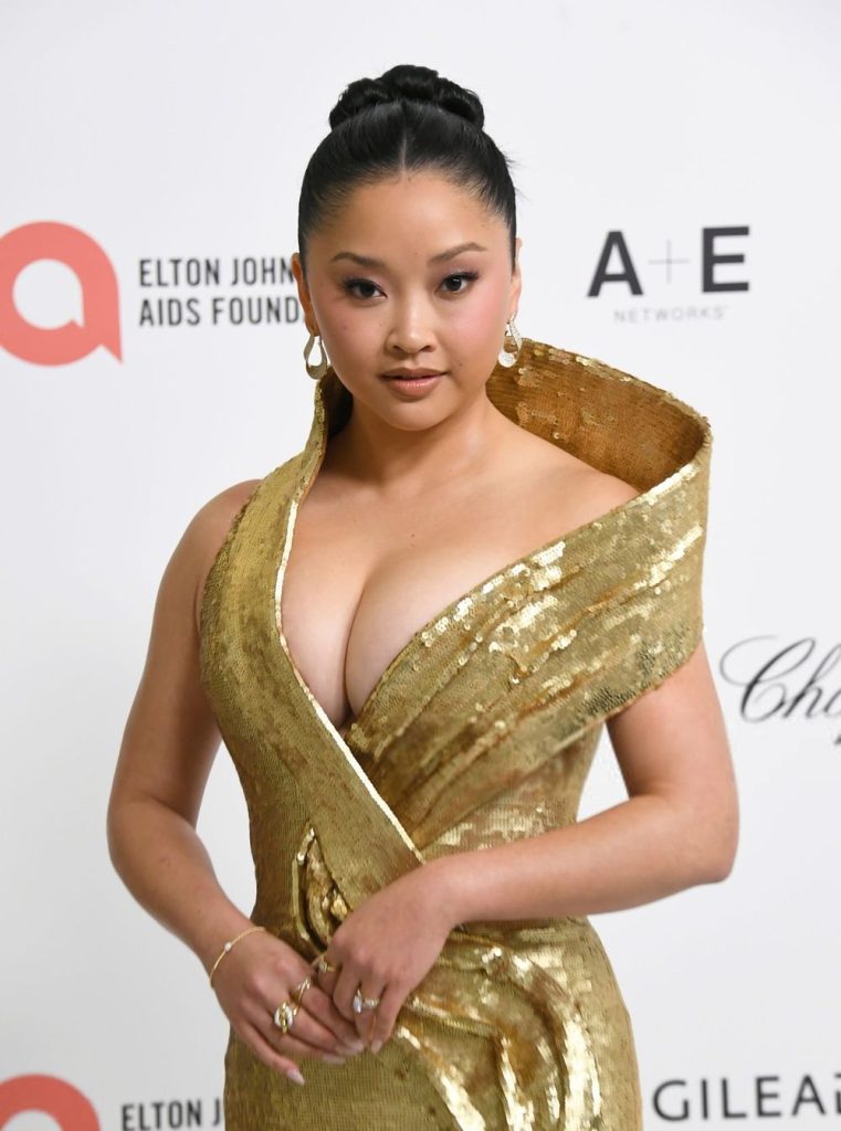 Lana Condor busty and sexy on the red carpet