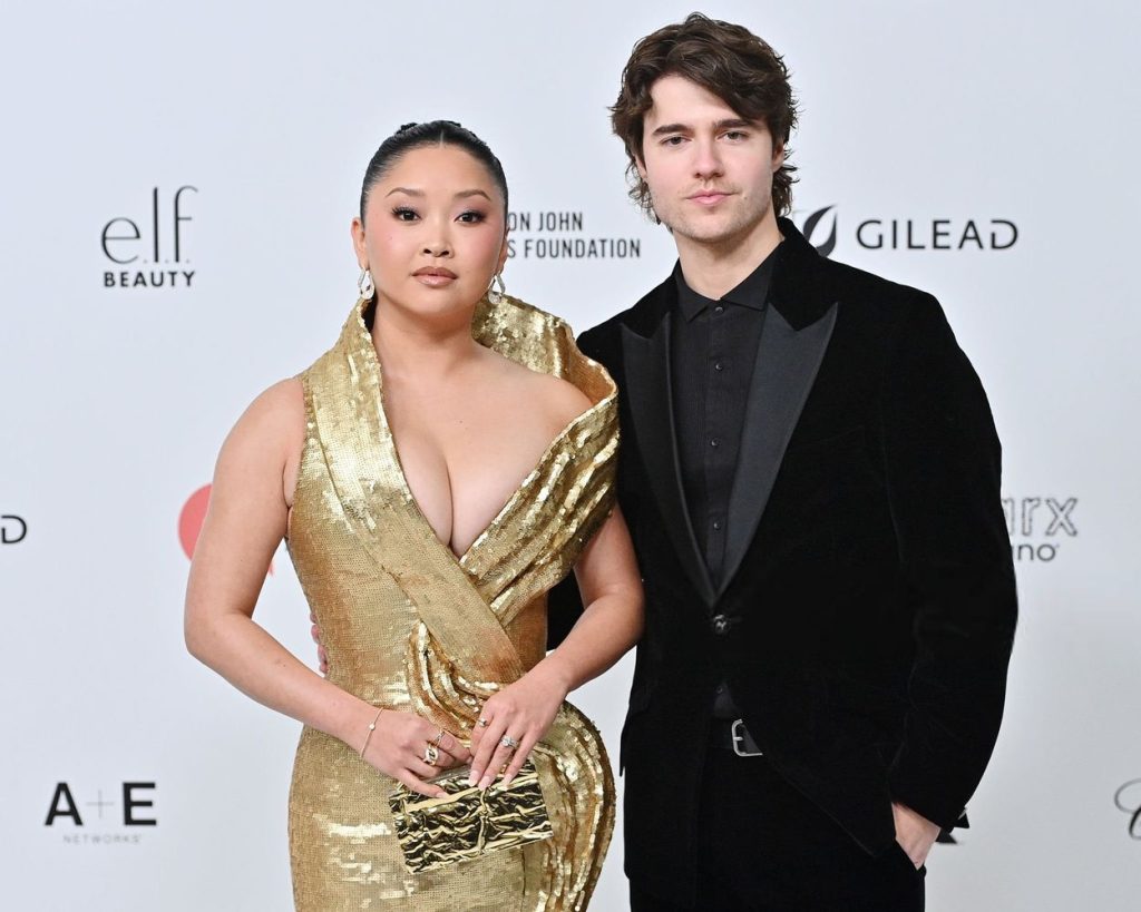 Lana Condor and her man on the red carpet