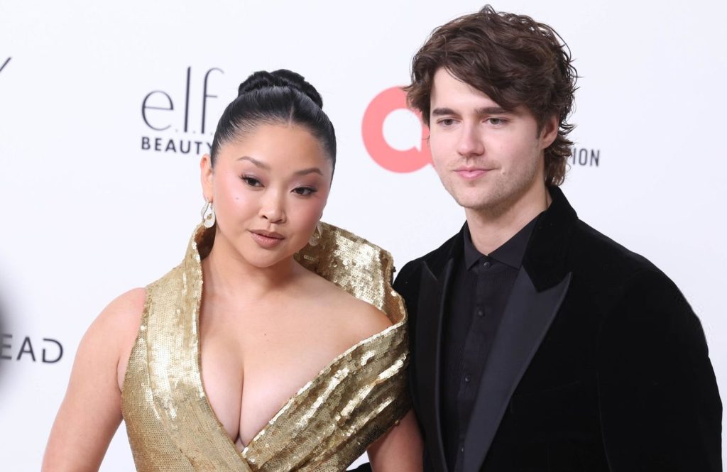 Lana Condor cleavage with some guy