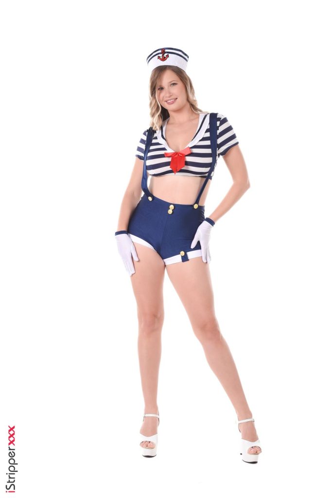 Stella Cardo in a sexy sailor costume